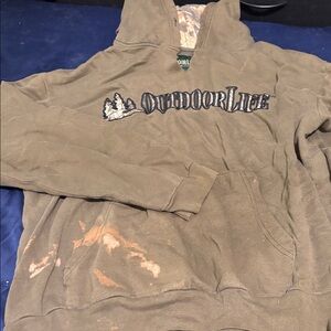 Outdoor Life Khaki Hoodie with Graphic